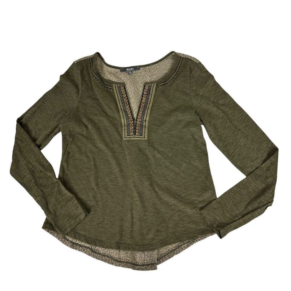 Miss Me Small Long Sleeve Top V-Neck